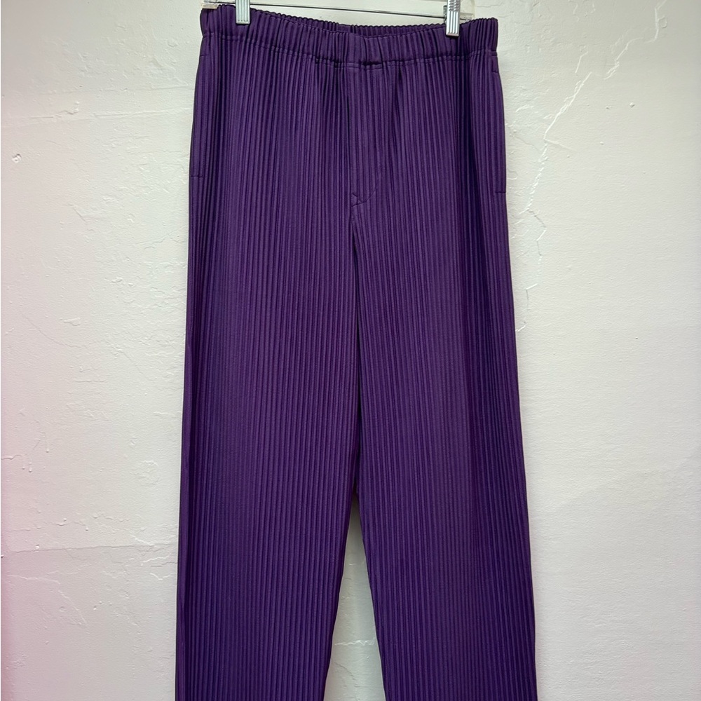 Purple Issey Miyake Pleated Pants Size 2